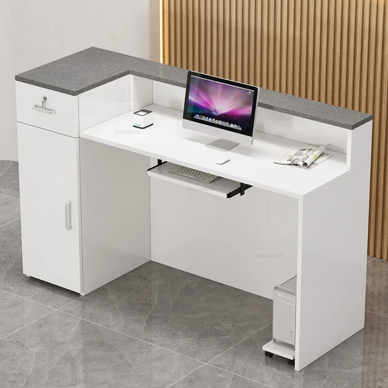 Simple Office Wooden Beauty Salon Reception Desks Modern Clothing Store Small Bar Table Church Pulpit Shop Counter Cash Register
