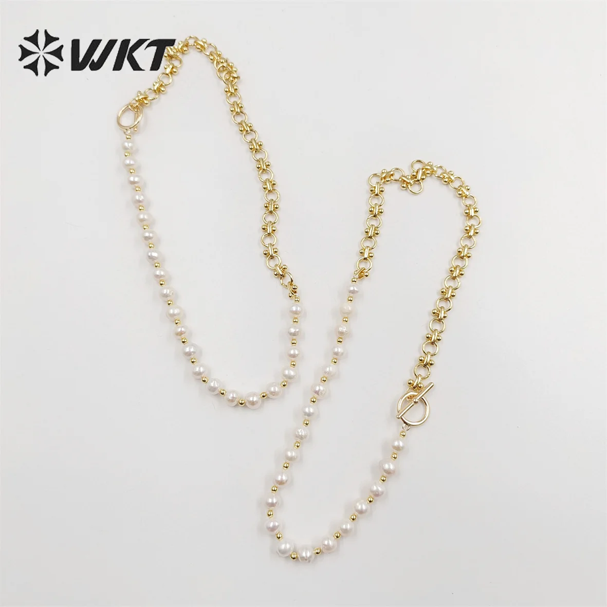 WT-JN232 WKT 2023 Latest arrival freshwater pearl new style with16inch noble necklace women birthday girl dance party chain