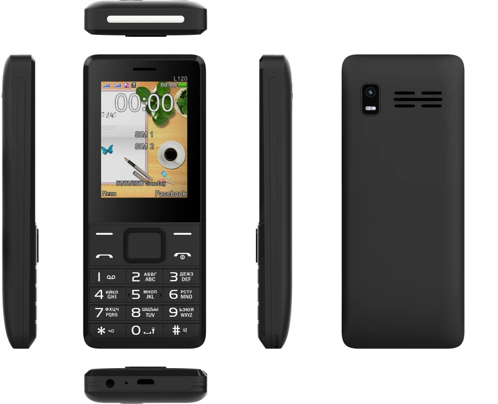 EAOR 2G GSM 2.4 inch screen Feature Phone Dual SIM card 3000mAh big battrey Keypad  bar Phone with strong light Torch
