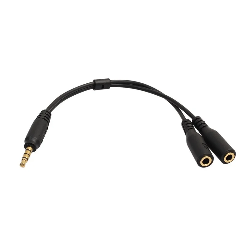 Universal 3.5mm Stereo Audio Male To 2 Female Headphone Microphone TRRS Y Splitter Cable Adapter Audio Adapter Cable 3 5mm stereo audio female to 2 male headset microphone y splitter cable adapter