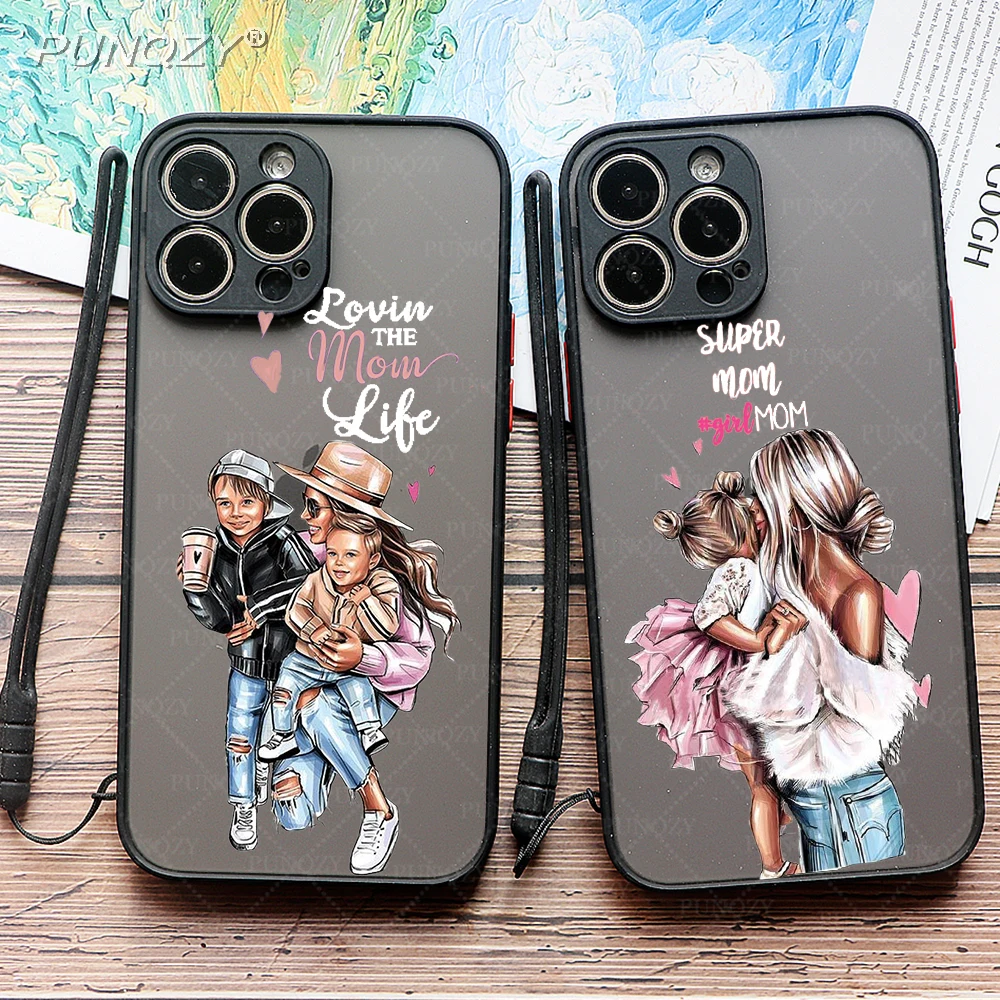 Punqzy Mother Mama Of Girl Boy And Mom Phone Case For Iphone 13 Pro Max