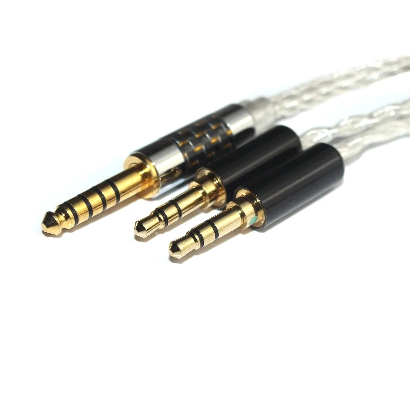 Cabo de Núcleos para Edição Hifiman xs Arya Hd400se He400i Fones de Ouvido com Microfone Occ Atualização Banhada a Prata 2.5 4.4 - Image 4