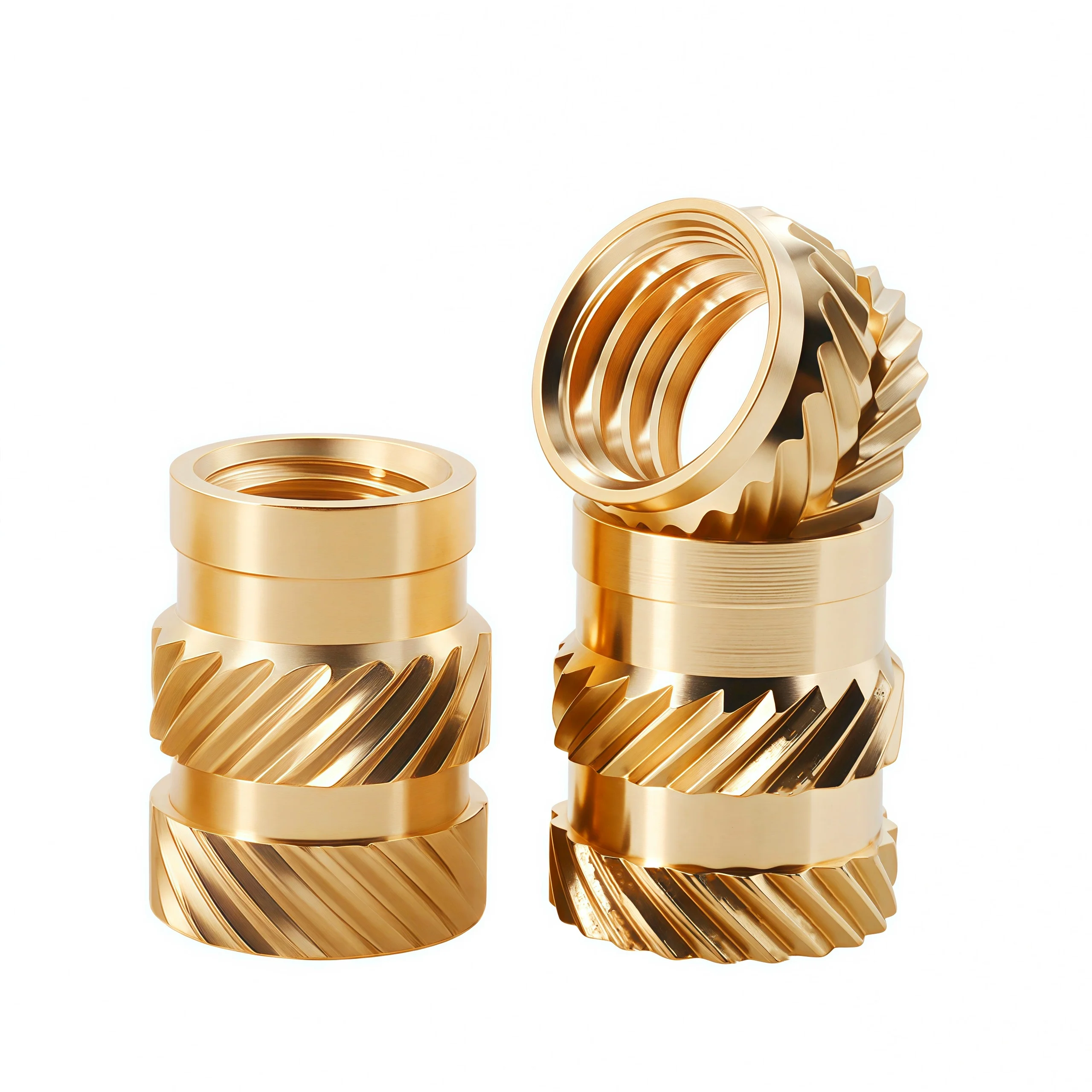 Brass Heat Insert Nut M2 M3 M4 M5 M6 M8 Double Twill Knurled Hot Melt Injection Embed Thread Inserts For 3d Printer Plastic