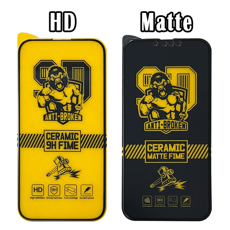 50Pcs High Quality Soft Matte Ceramic Protective Film For iPhone 14 13 12 11 Pro XR XS Max X 8 7 6 Plus Screen Protector Glass