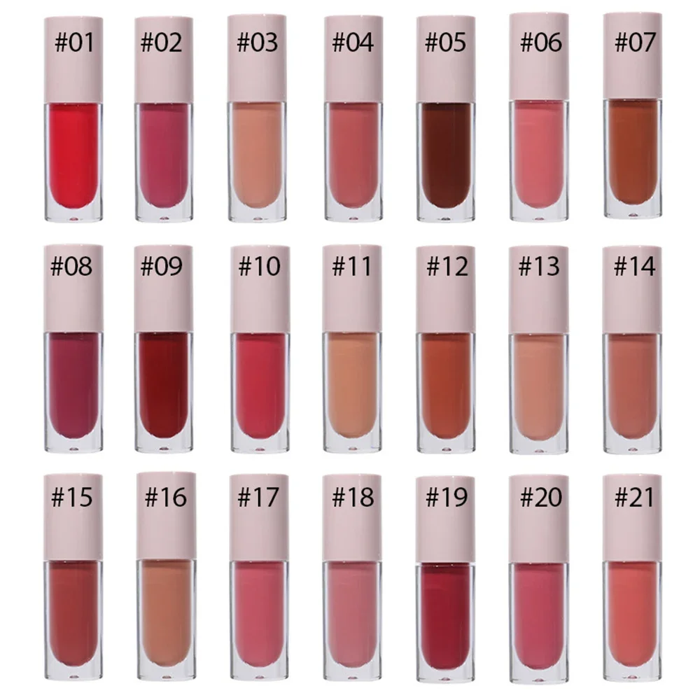 

Private Label 21 Colors Matte Liquid Lipstick Long Lasting Non-stick Cup No Fading Easy To Wear Bulk Lipgloss Makeup Custom