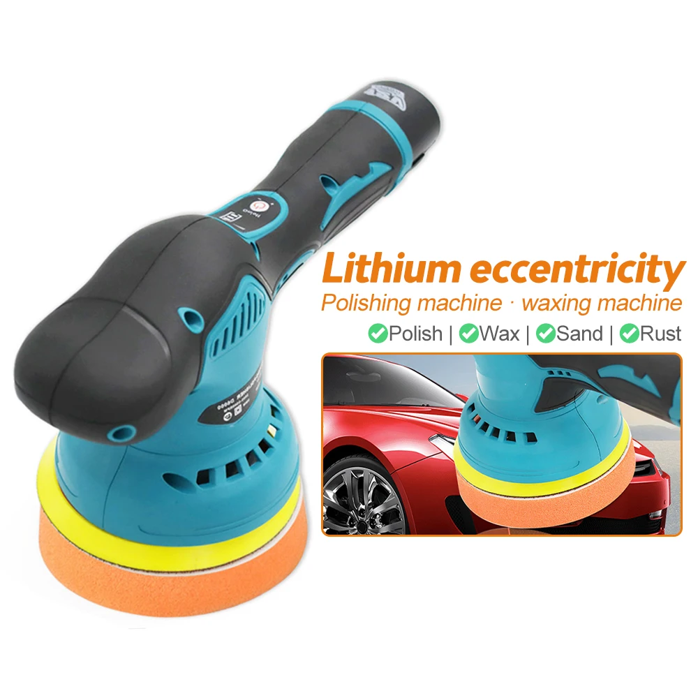 

Cordless Car Polisher 8 Gears Adjustable 12V Battery Powered Electric Polishing Machine Hand-held Portable Speed Waxing Tool