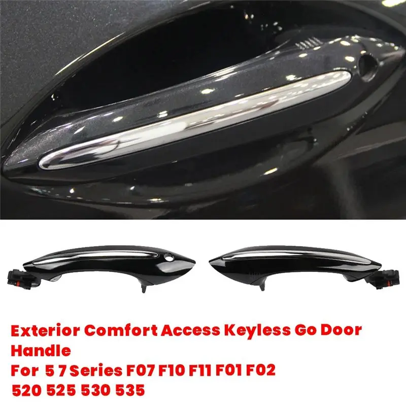 1쌍 프론트 도어 핸들 컴포트 액세스 51217231931 BMW 5 6 7 시리즈 F07 F10 F11 F06 F12 F13 F01 F02 51217231934 좌핸들용