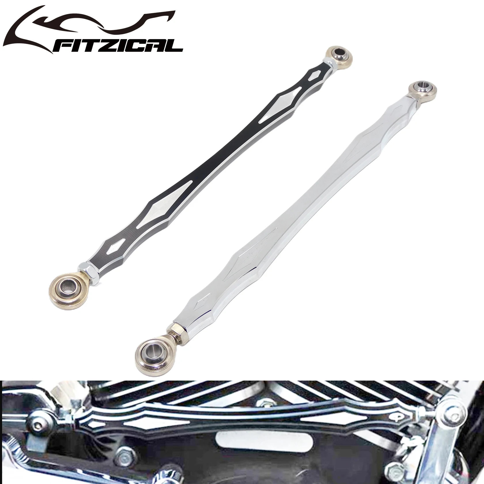 

Motorcycle Aluminum Gear Shift Linkage Black/Chrome For Harley Touring Electra Road Street Glide Road King Tour Trike 1986-2022