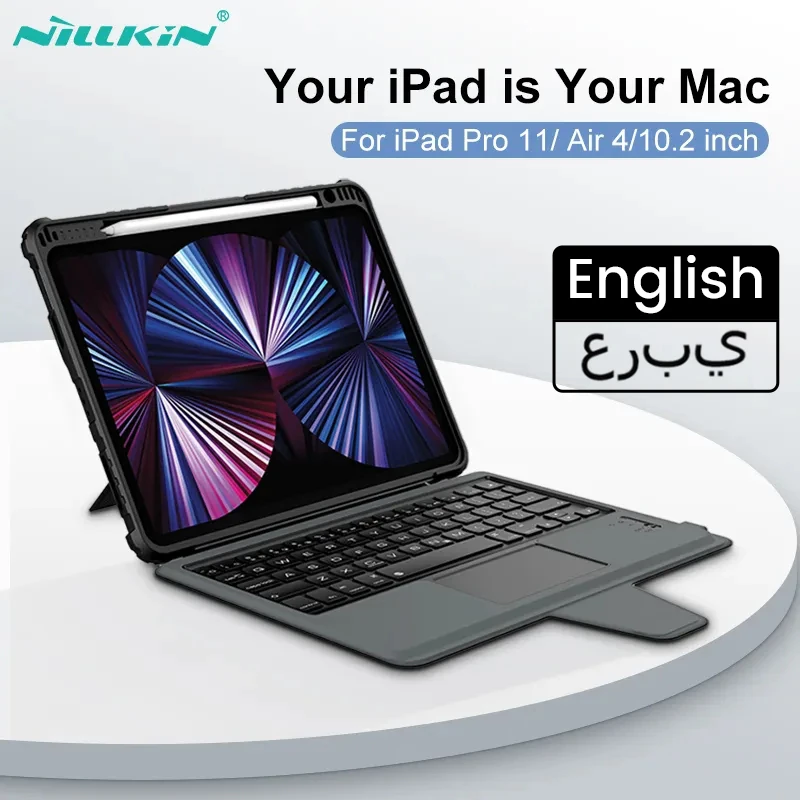 Nillkin-capa Teclado Mágico para Ipad Pro Ipad Pro 12 Bluetooth Ipad Pro 11 Air Ipad 10th Proteção de Lente