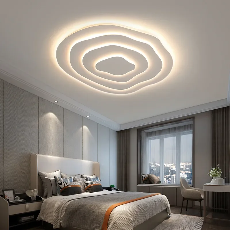 Modern Ceiling Chandelier Lights for Living Room Nordic Bedroom Dining Room LED Ceiling Lamps Round Minimalist Design Chandelier