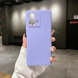 Luxurious Soft Liquid Silicone Shockproof Phone Case - Motorola Moto G32 (Purple)
