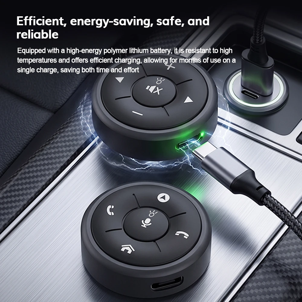 Telecomando Wireless Multifunzione per Volante, Controllo Musica, Media, Radio Auto, DVD, GPS, Pulsante Multimediale, Accessori Auto - immagine 4