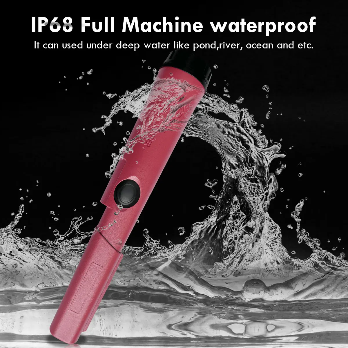 Treasure Hunter Handheld Metal Detector Pinponter Pointer Probe Gold Detector Pinpointing Waterproof Adjustable Sensitivity 6