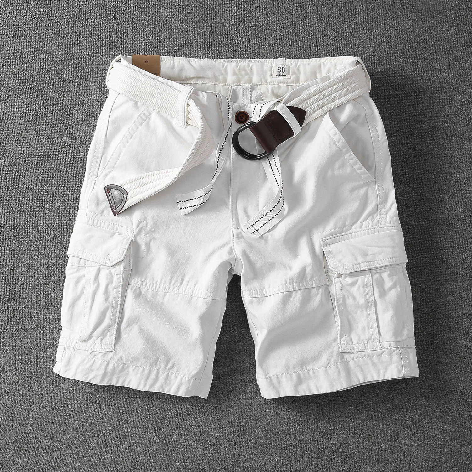2025 New men's outdoor fashion leisure sports multi-pocket cargo shorts fans color cotton goods beach summer spring shorts 4