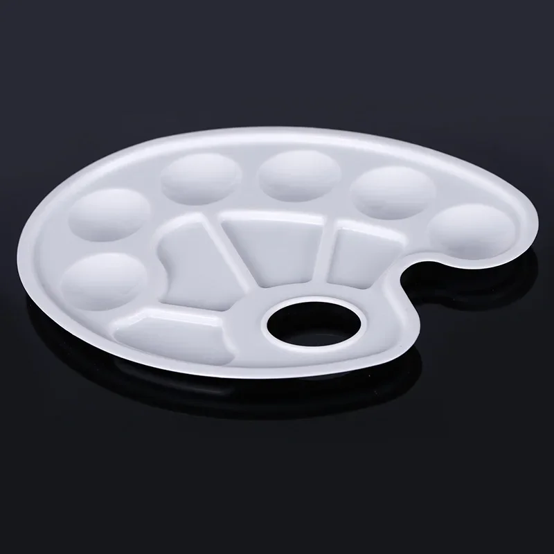 Gouache Oval Palette Children's Painting Plastic Palette Hand Grasp Paint Foot DIY Graffiti Art Supplies 1PC paint tray color palette