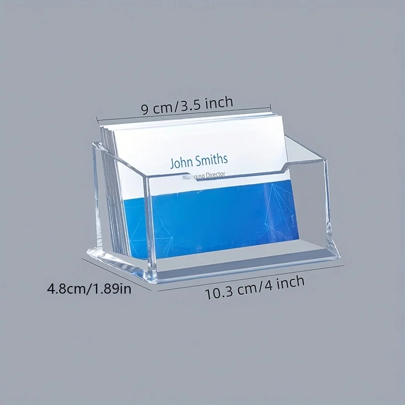2psc Fashion acrylic desktop card holder Creative organizer, office desktop accessories, stationery travel organizer 6