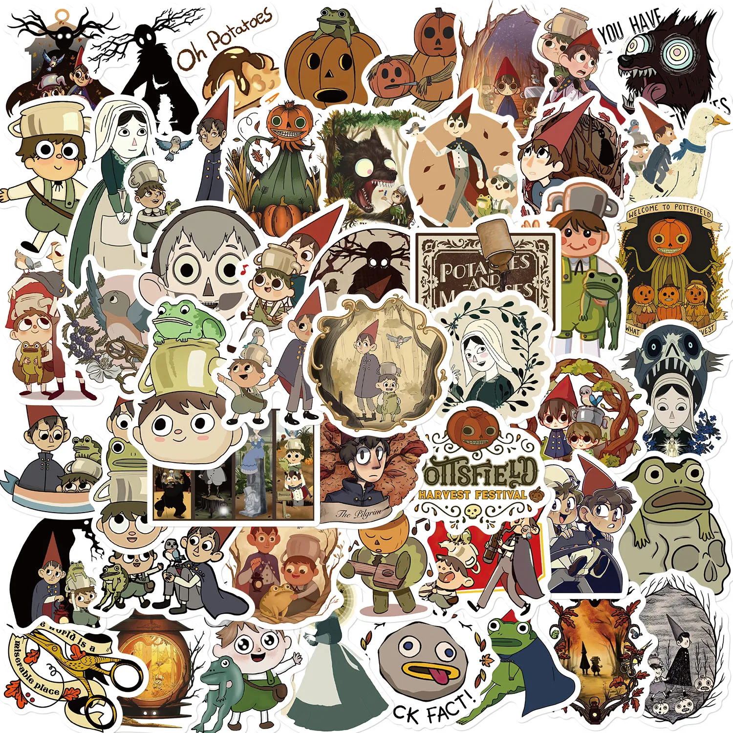 10/50PCS Over The Garden Wall Graffiti Stickers Cartoon Waterproof Stickers Skateboard Luggage Decorative Stickers Wholesale