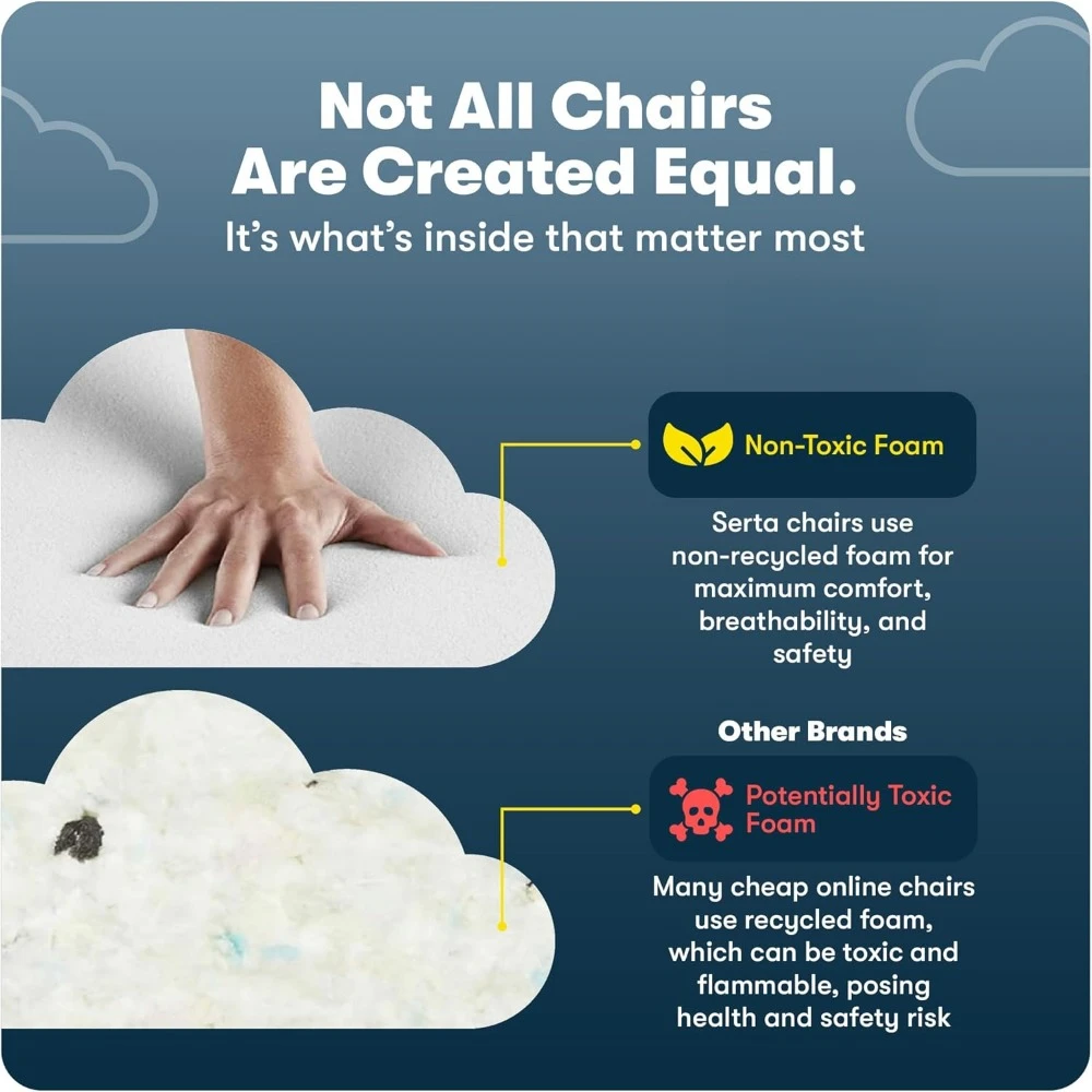 Bryce Executive Office Chair, Ergonomic Computer DeskChair with Patented AIR Lumbar Technology, Comfortable Layered Body Pillows 6
