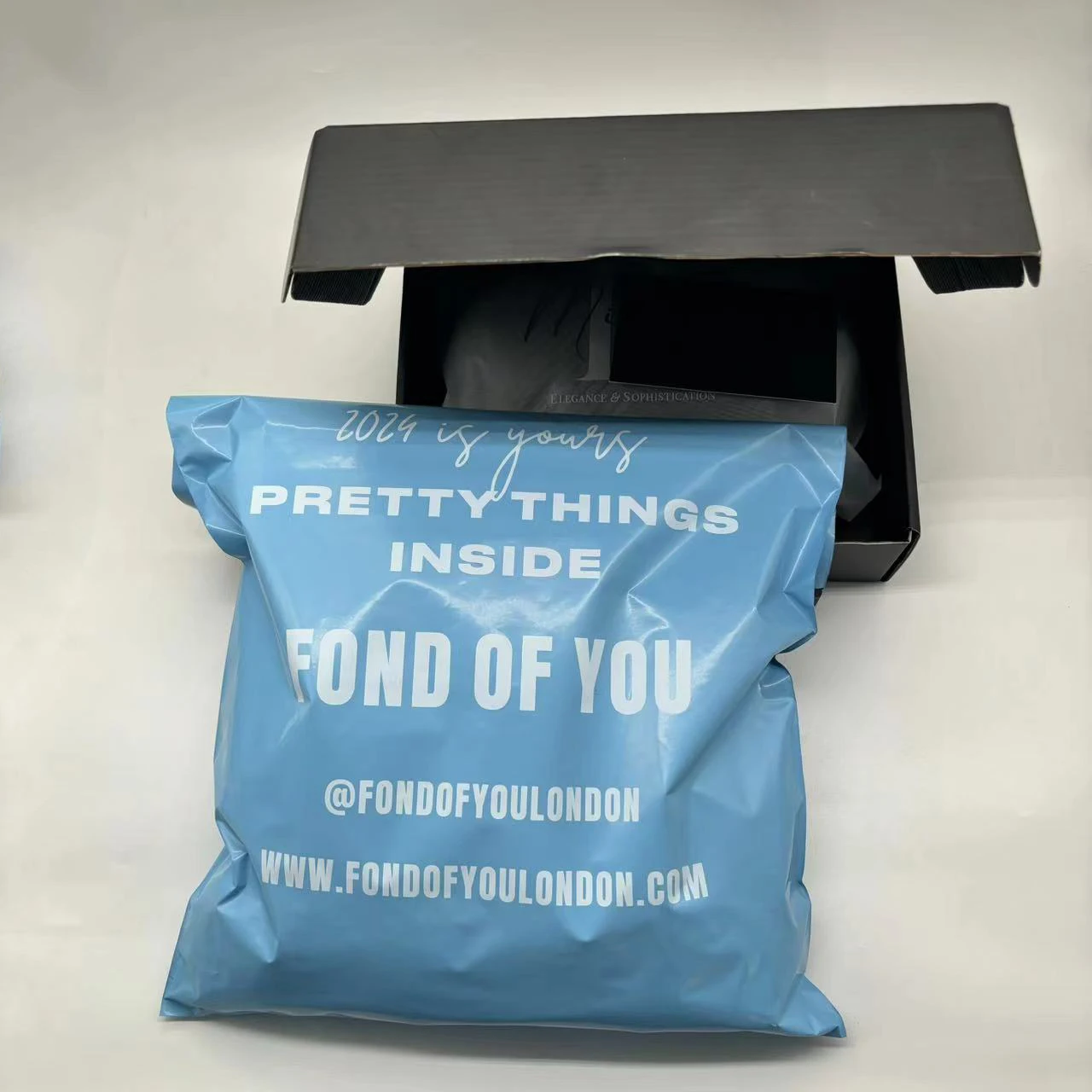 

Custom LOGO Printed Light Blue Mailer for Clothing Mailer Box Small Medium Big 6x9 10x13 Mailing Bags for Hoodies