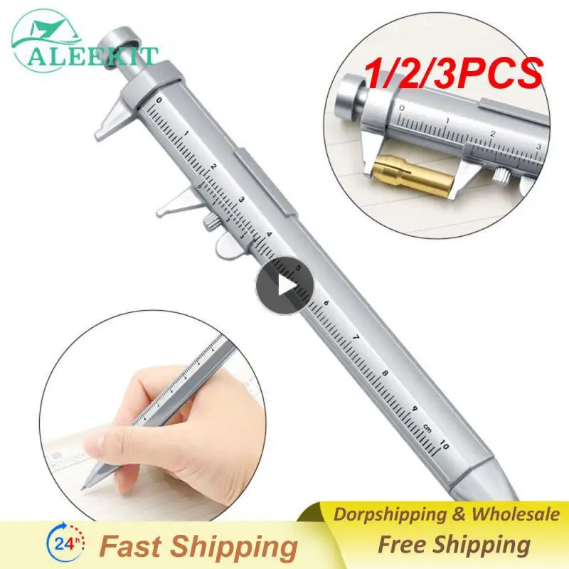 

1/2/3PCS Multifunction Caliper pen Ball-Point 0.5mm ballpoint pen Gel Ink Pen Vernier Caliper Roller Ball Pen Creativity