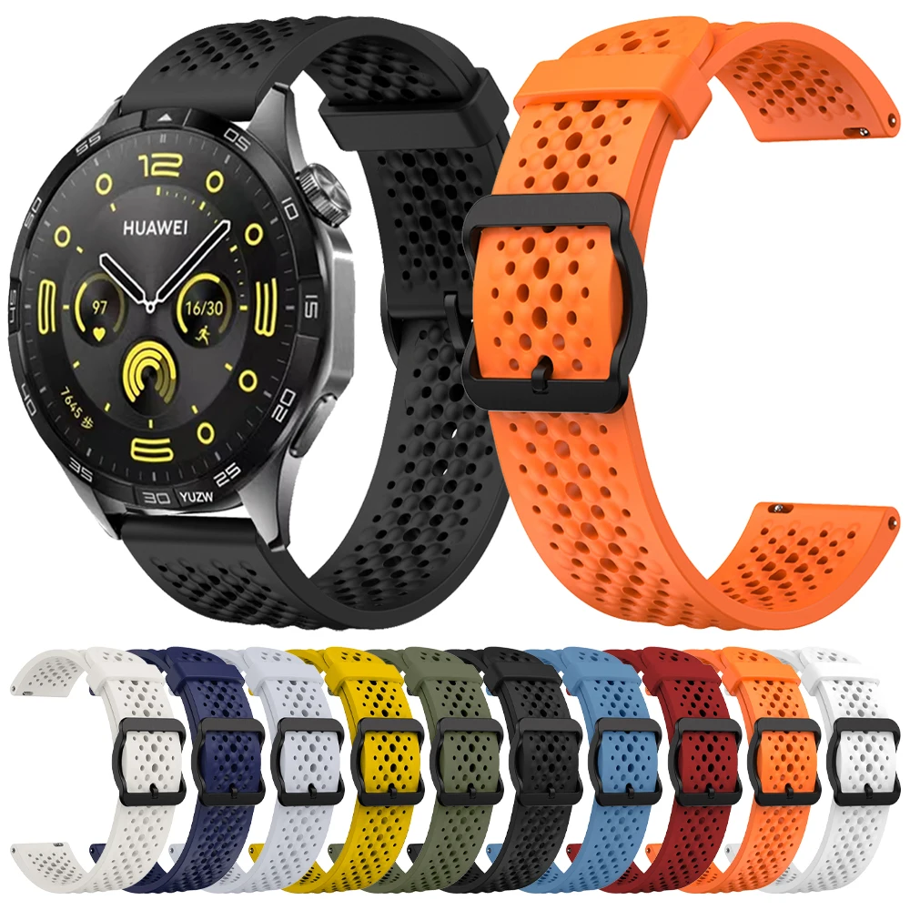 Breathable Rubber Strap - Premium Outdoor Replacement Bracelet, 22mm