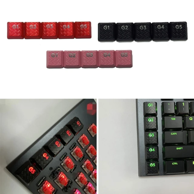 G1-G5 Key for Logitech- / G815 / / G915 RGB Mechanical Keycaps 5PCS/Pack