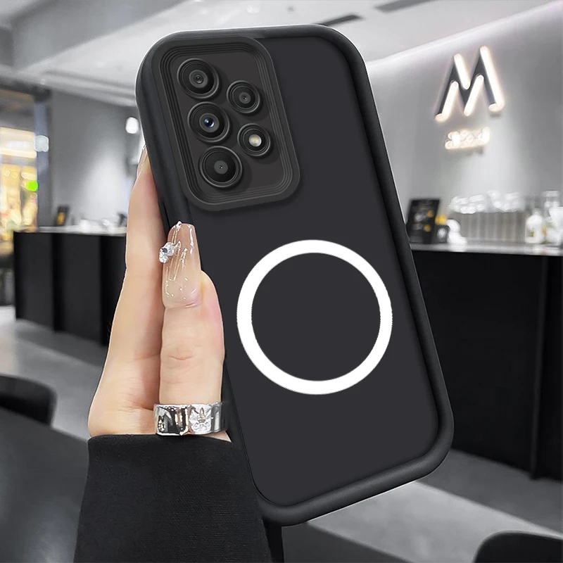Wireless Charging Magnetic Silicone Phone Case - Soft Protective Cover