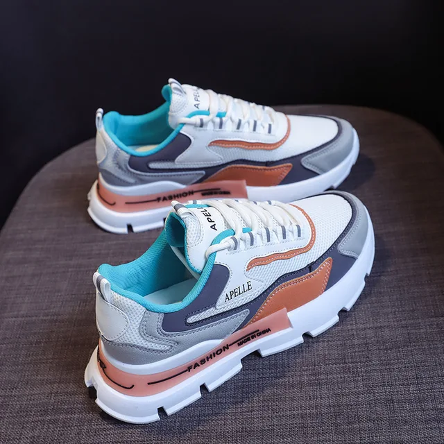 Women Sneakers Winter Warm Fur 2022 Fashion Korean Women Chunky Sneakers Platform Autumn Breathable Mixed Colors Women Shoes white