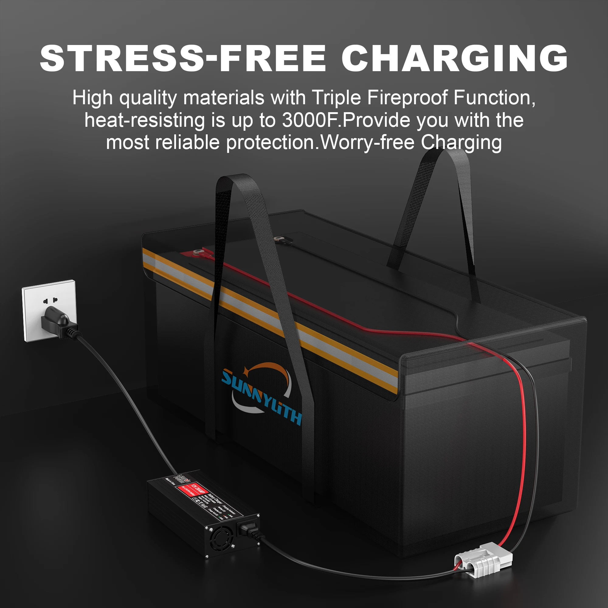 Sac de transport ignifuge pour batterie drone 120V 100Ah/200Ah