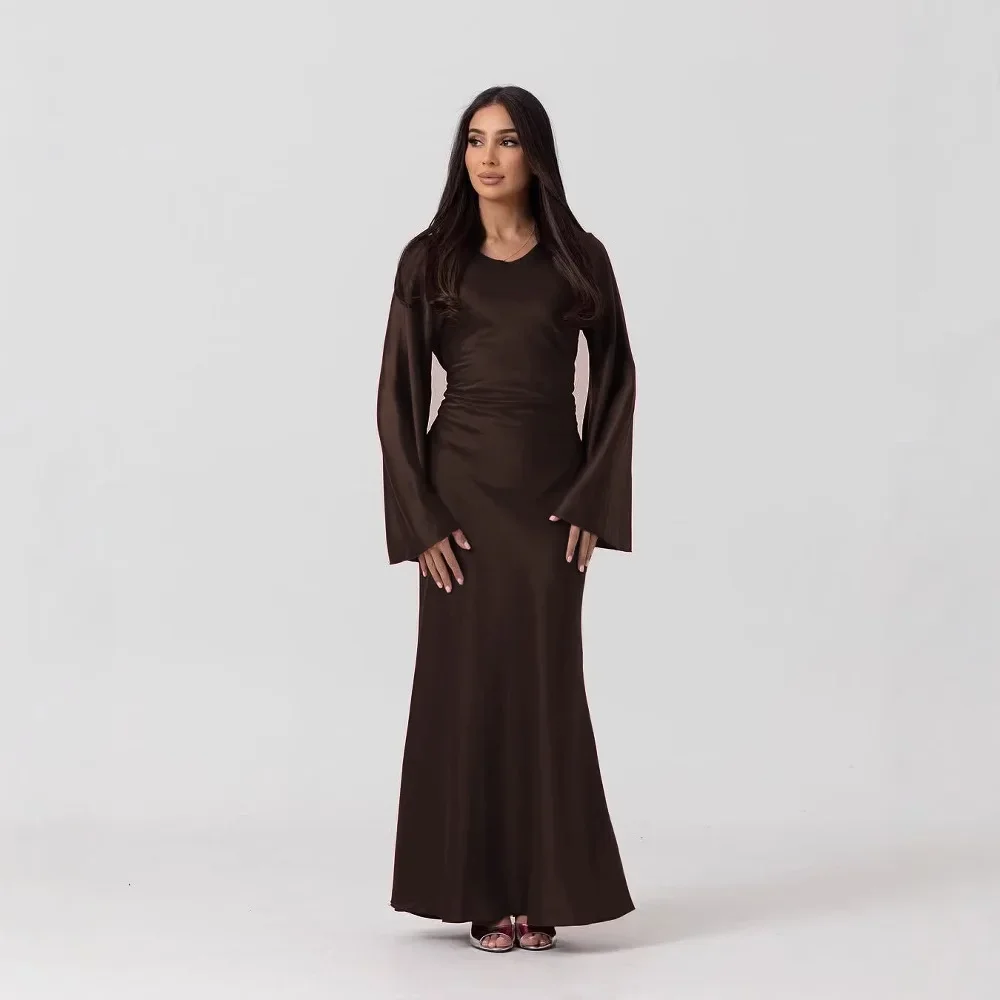 Eid Djellaba Dubai Abaya Maxi Dress for Women Muslim Jalabiya Kaftan Turkey Caftan Robe Belt Ramadan Femme Islamic Clothes Arab 6