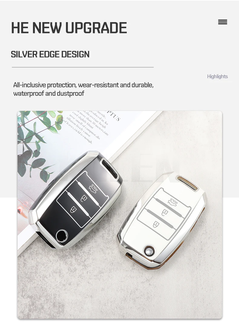 TPU Car Flip Key Case Cover Shell Fob per KIA RIO 3 K2 Ceed Cerato K3 K5 Sorento Sportage Soul K4 Picanto Optima Forte Stinger - S9a1f37629e5e4cb48c465b836f40b94f1