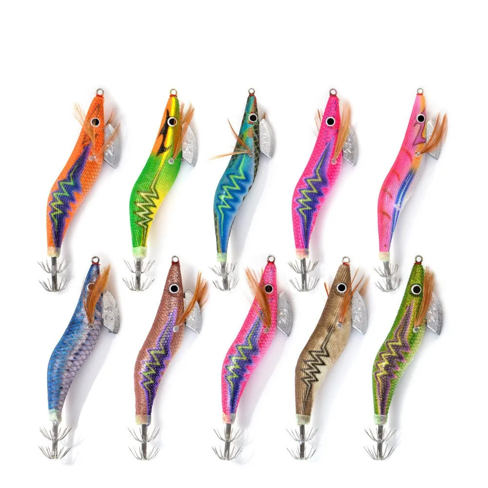 낚시 1pcs 박스형 나무 새우 낚시 미끼 90mm-135mm 리드 싱커 오징어 문어 오징어 새우 미끼 지그 루어 하드 루어 루어 웜 하드베이트 야광웜 빛나는 나무 새우 오징어 가짜미끼 새우 삼봉오징어애기 갑