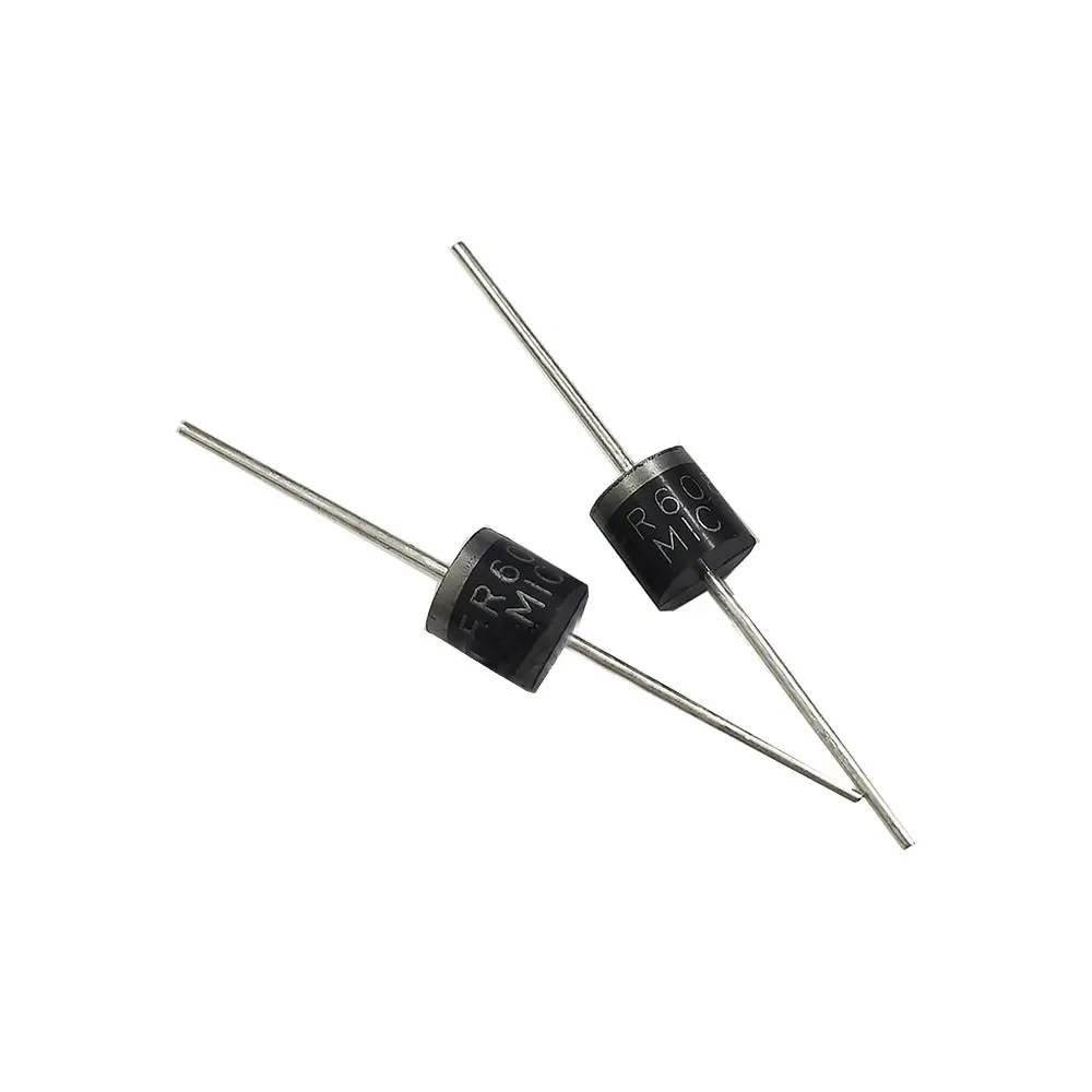 

50pcs/lot FR607 FR608 FR604 fast recovery rectifier diode 6 a 400 v, 1000 v into the
