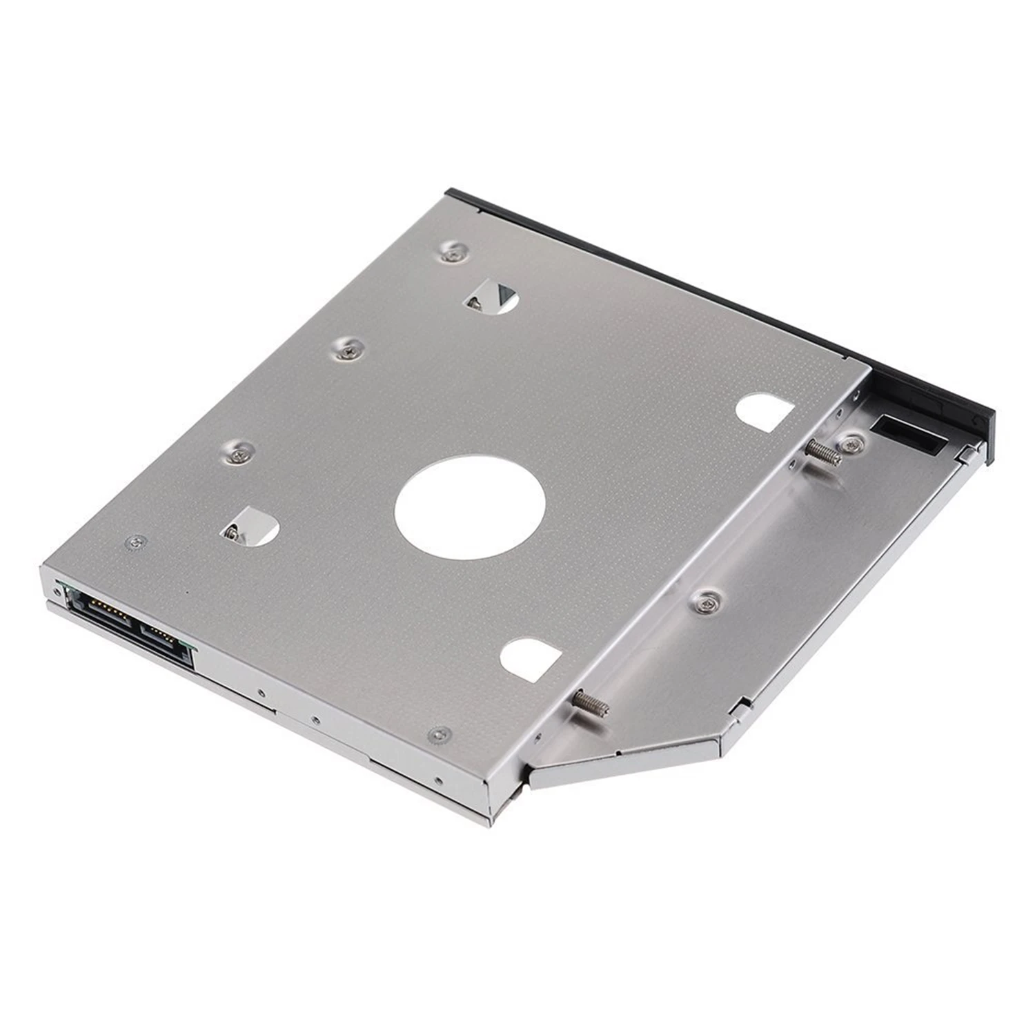 2.5Inch HDD SSD Hard Drive Disk Caddy Case Adapter Enclosure 12.7mm Aluminum SATA to SATA for DVD CD-ROM Optibay