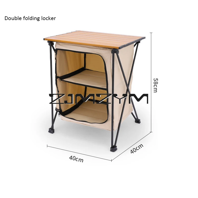 Outdoor-Camping-Tisch Grill Kocht isch Doppels chicht groer Raum tragbare  klappbare Lager regal Schliefach Wandern Picknick Regal - AliExpress 1503
