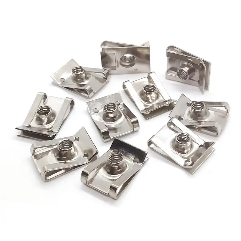 10 sets 304 Stainless Steel U Type Clips Thread M6 M5 M4 5mm 6mm 4mm Reed Nuts and Bolts Screws for Car Motorcycle Scooter ATV - Image 3