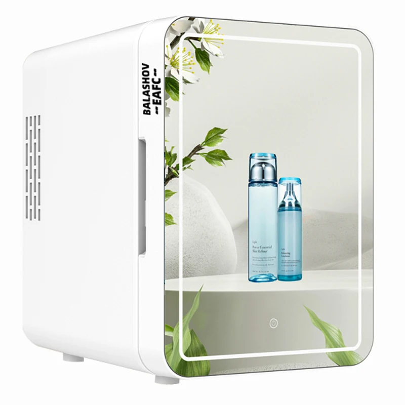 4L Mini Makeup Fridge WIth LED Light Mirror Portable Cosmetic Storage Refrigerator Keep fresh Cooler for Home Car Dual Use 6