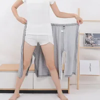 Light Grey Elderly Diaper Crotch Pants Paralyzed Incontinence Fracture Patient Easy Put on Take Off Men Women Adult Cloth Diaper 1