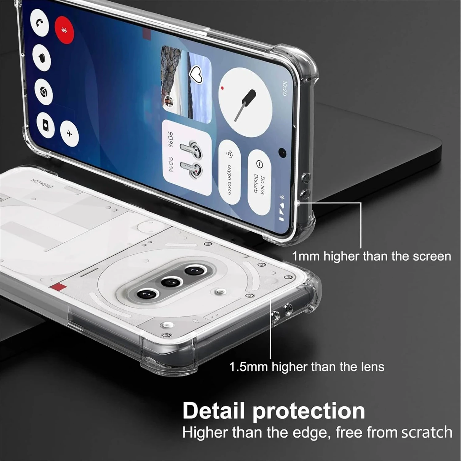 Transparent TPU Shockproof Protective Case with Reinforced Corners