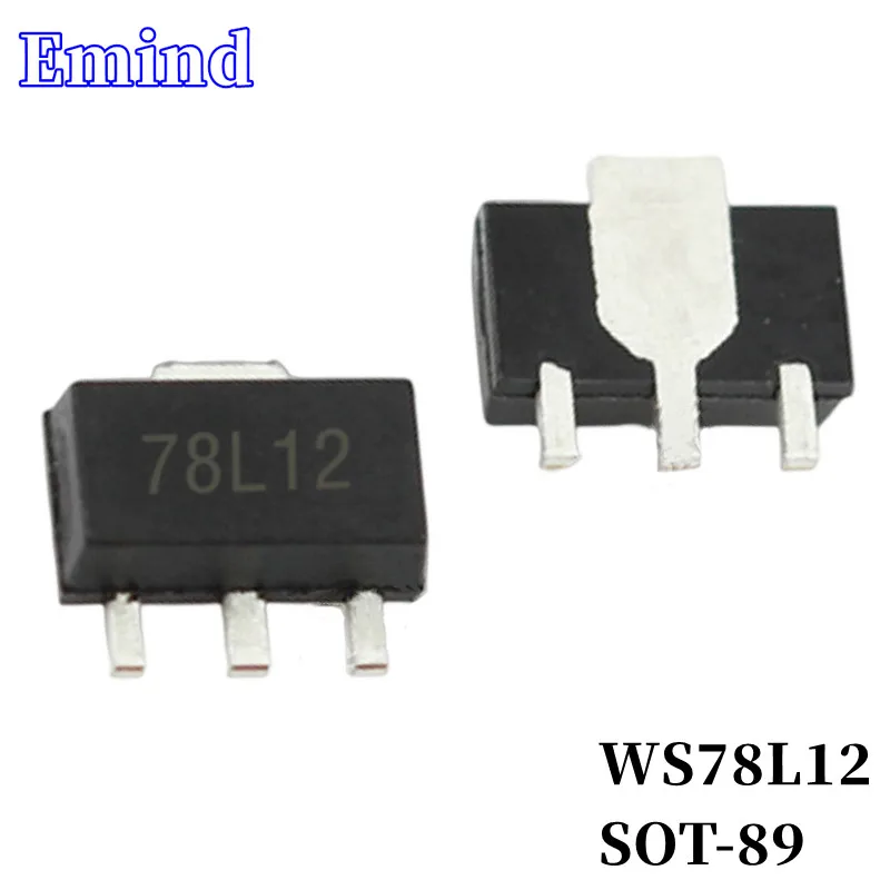 

50Pcs WS78L12 78L12 SOT-89 LDO 3-terminal Regulator IC SMD Low Dropout Regulator