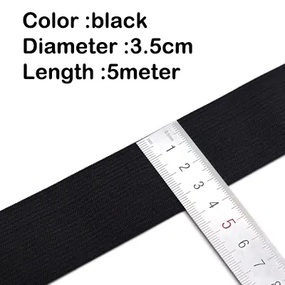 5Meters Sewing Elastic Band Heavy Stretch High Elasticity Knit Elastic Band for Sewing Waistband Elastic White black 10-60MM - Image 24
