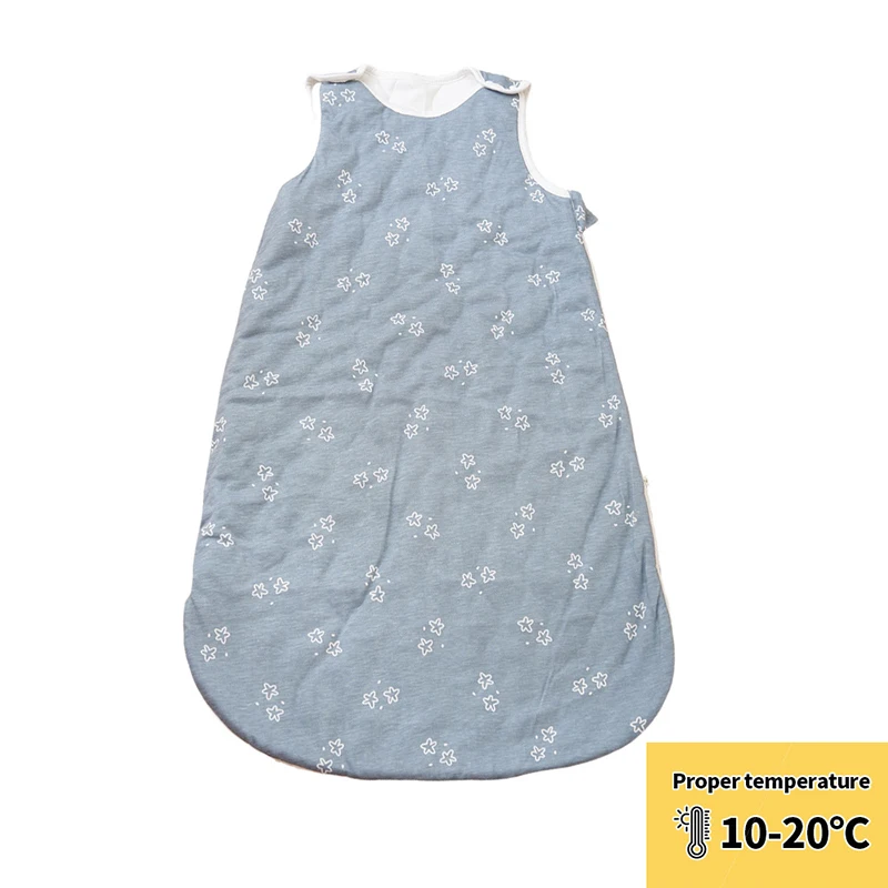 Sleeveless Soft Newborn Baby Sleeping Bag Bamboo Cotton Warm Wear-resistant Blanket Winter Printed Vest Sleeping Bag