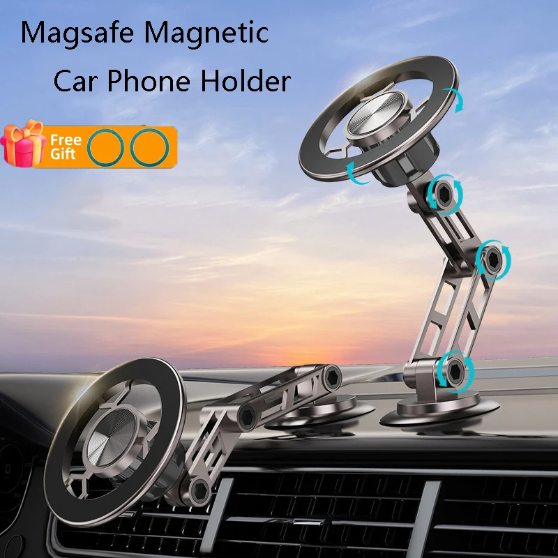 Magsafe 마그네틱 자동차 휴대폰 거치대, 자석 마운트 휴대폰 스탠드, GPS 지지대, 아이폰 15, 13 프로, 샤오미, 화웨이, 삼성, 원플러스용 