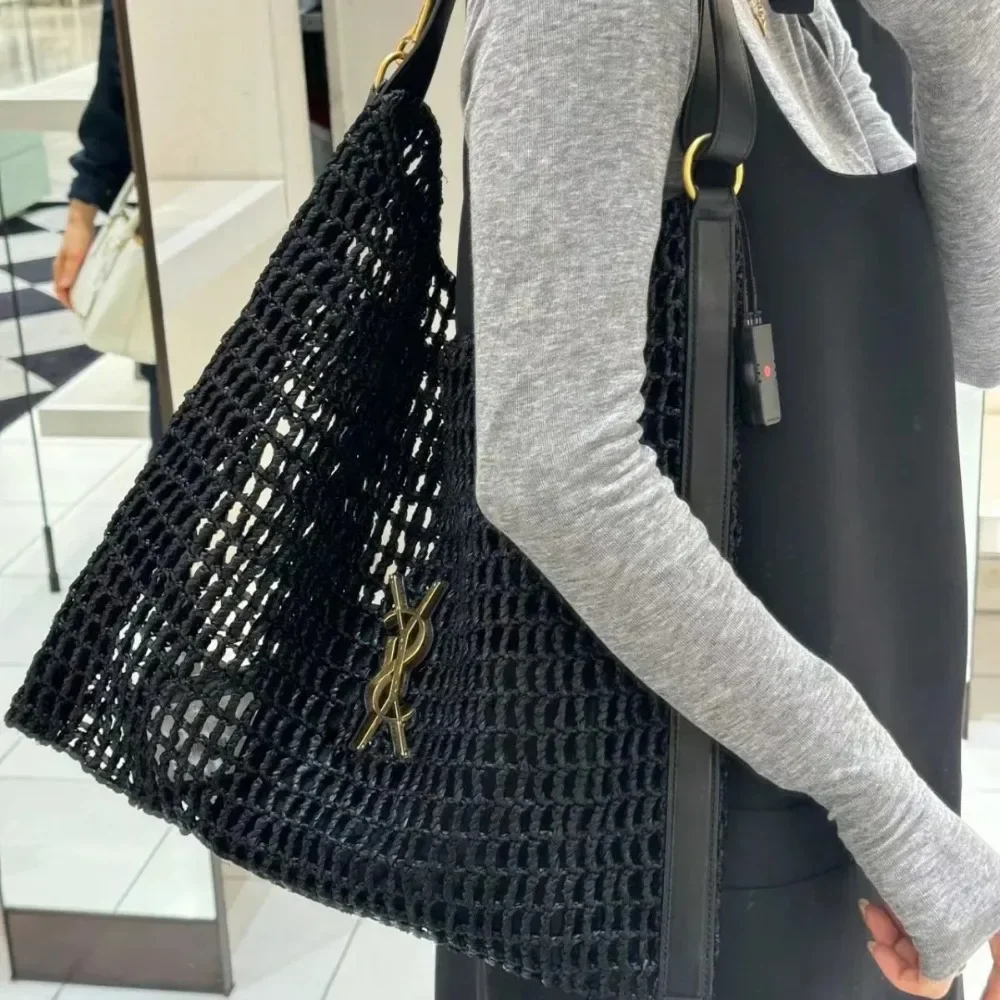 Hot Selling New Fashionable and Atmospheric Large Capacity Women's Woven Bag, Niche Hollow Grass Woven Bag, Commuting Storagebag 2