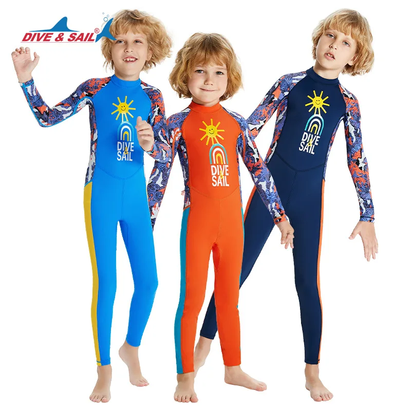 

Children'sOne-piece Long Sleeve Sunscreen Wetsuit Swimsuit Outdoor Quick Drying Anti-jellyfish Surfing Snorkeling Diving Suit