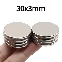 30x3mm Super Strong Neodymium Magnet N35 NdfeB Permanent Magnetic imanes Round Powerful Magnets Refrigerator Magnet