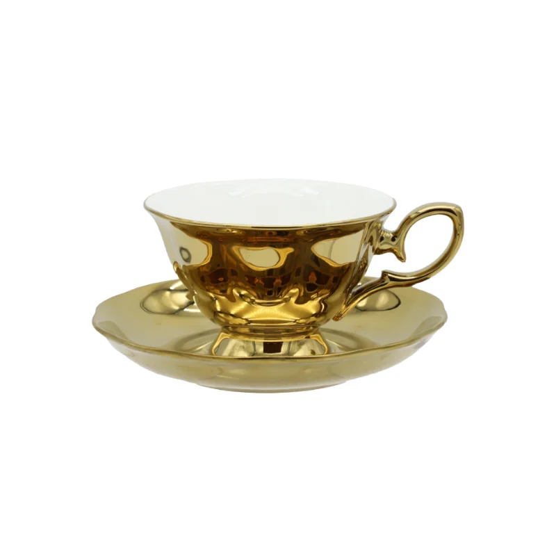 

Ceramic Coffee Cup Plate English Afternoon Tea Set Creative Gift Gold-plated Coffee Cup Cup Set