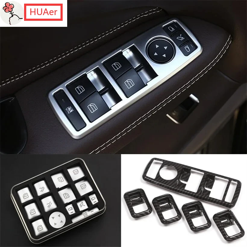 

Car Window Glasses Lift Button Cover Switch Frame Trim For Mercedes Benz W204 A B C E GLA CLA GLK GLE class W176 W212 8 W166 etc