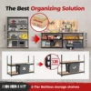 5-layer heavy-duty metal shelf, adjustable width size, suitable for warehouse, garage, 47.7 "wide x 18.2" deep x 71.3 "high 3