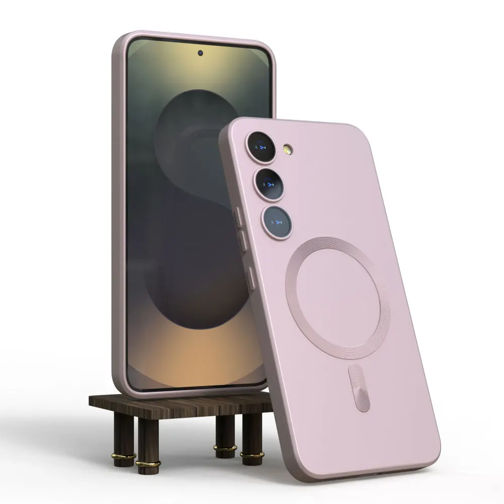 Enhanced Magnetic Silicone Phone Case - Soft, Durable, and Stylish Back Cover